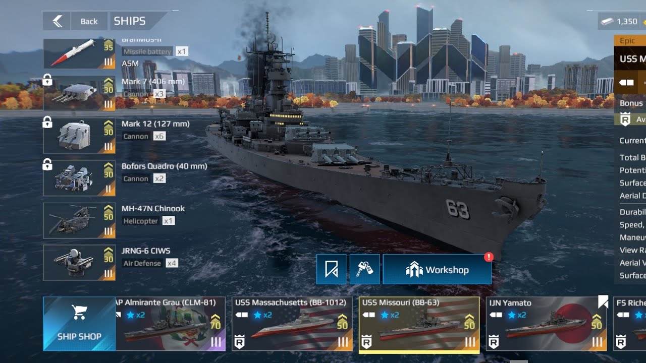 Modern Warships : Uss Missouri Battleship Buffed 💀🔥 || Alpha Test || MW