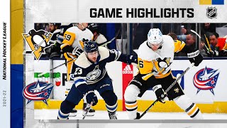 Penguins @ Blue Jackets 2\/27 | NHL Highlights 2022