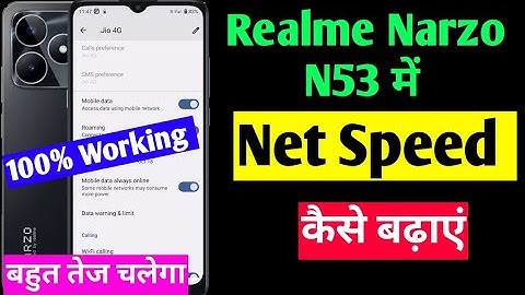 Realme Narzo n53 high internet speed setting | Realme Narzo n53 net setting Setting
