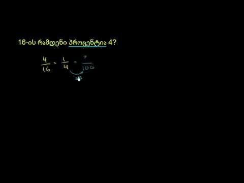 პროცენტის პოვნა