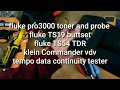 Fluke pro3000 toner and probe with fluke TS54 TDR BUTTSET