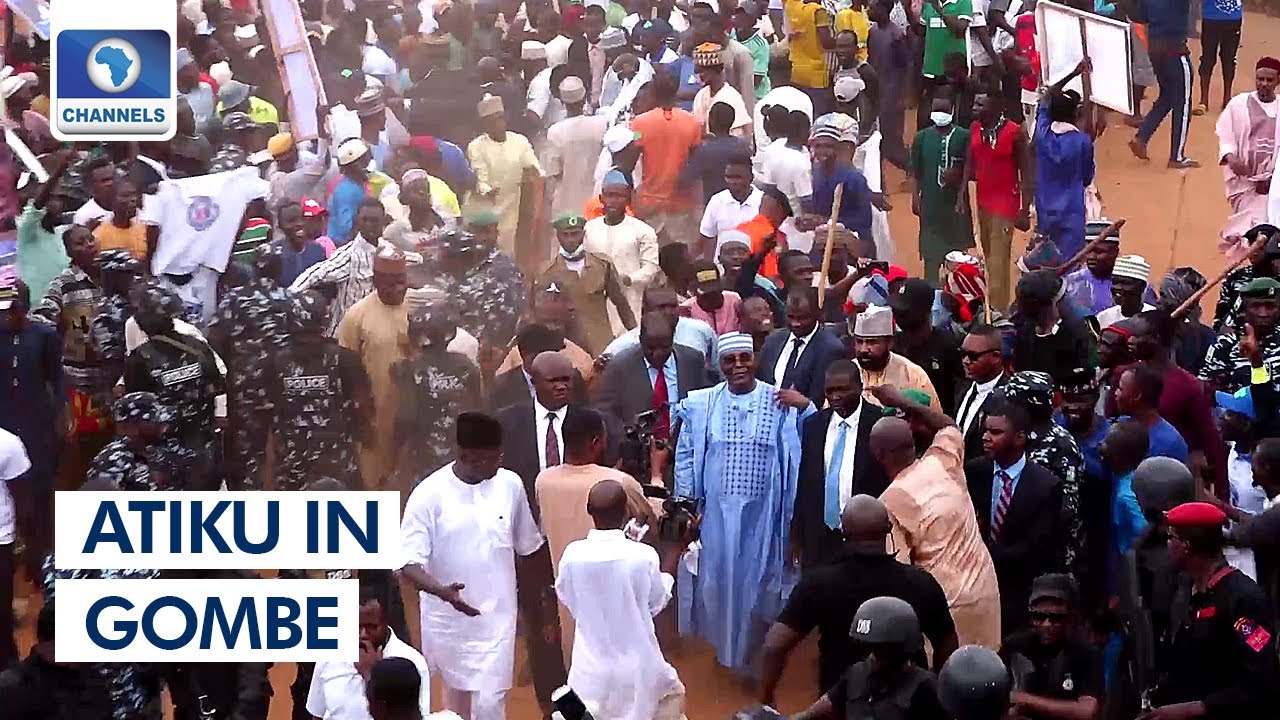 Download 2023 Election: Large Crowd Receives Atiku In Gombe