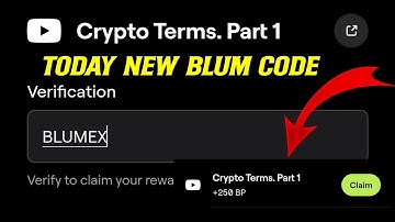 Crypto Terms. Part 1 Video Code | Blum New Video Code 12 October | Blum Today video code Today