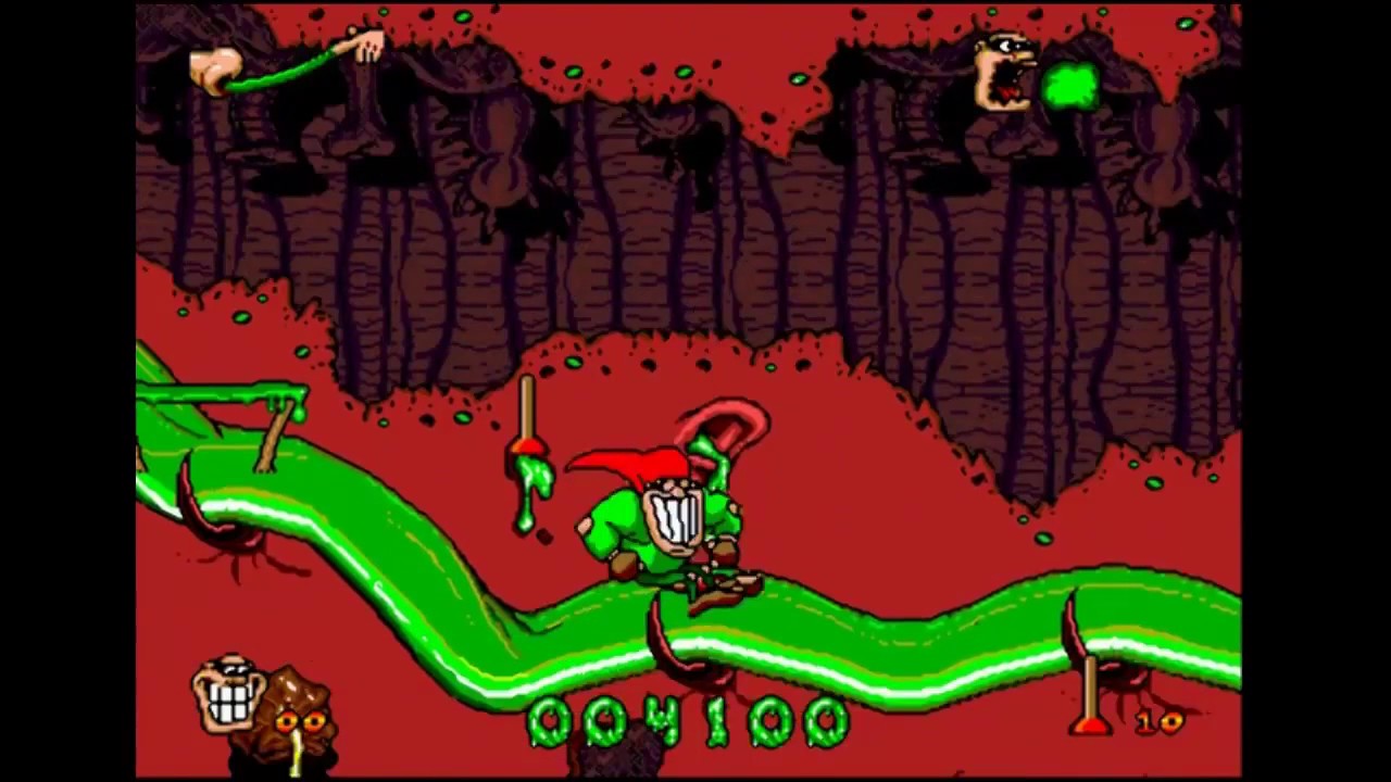 Прохождение игры Бугимен Sega Boogerman этап #1-4 - YouTube