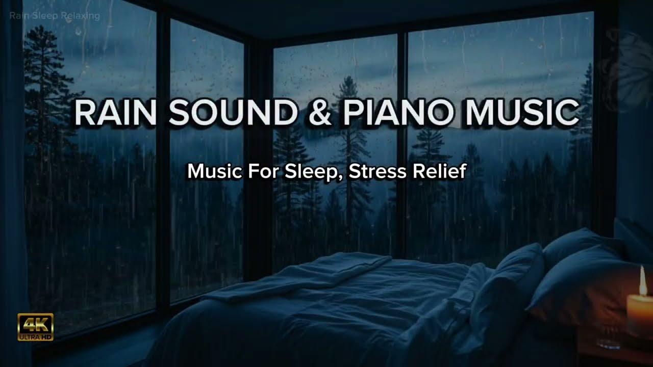 Sleep in 4 minutes Rain and Gentle Piano for Better Sleep – Calm Ambient Music All Night 