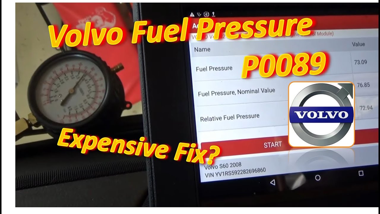Volvo Fuel Pressure (ECM-2900 / P0089) - Diagnosis - YouTube