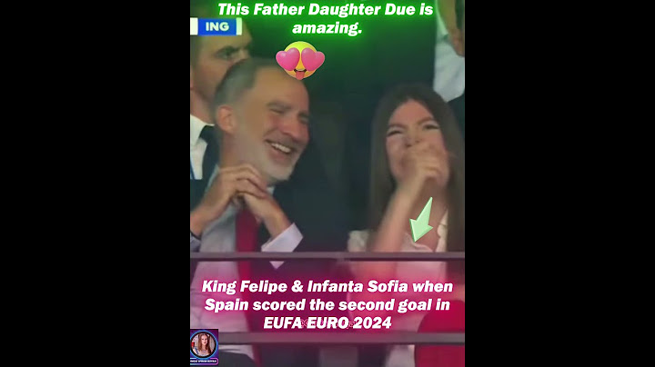 King Felipe & Infanta Sofia when Spain scored the second goal in EUFA EURO 2024