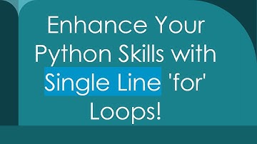 Enhance Your Python Skills with Single Line 