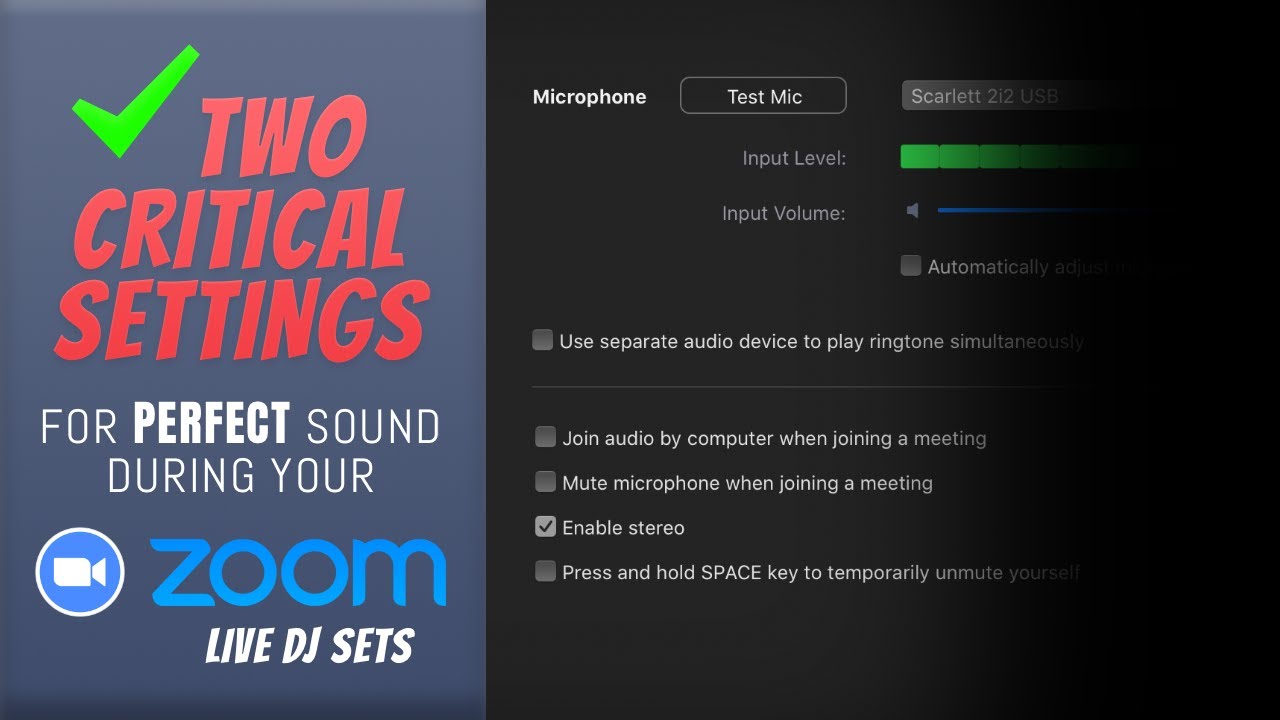 DJ Live Stream Tip #1: 2 Critical Settings for PERFECT Zoom DJ Sets