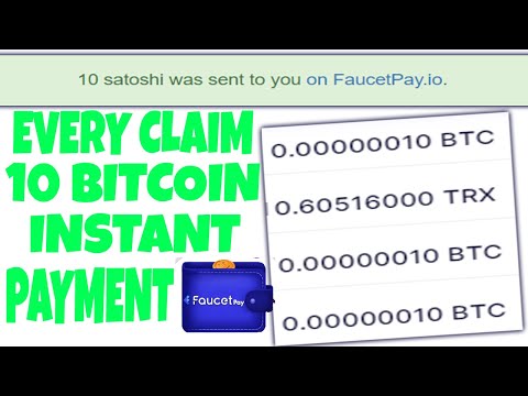 Every Claim 10 Bitcoin Satoshi | Instant Received | Faucetpay Wallet