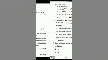 UG Sem 4 Chemistry Core 8 (2019-22) VBU Previous year questions
