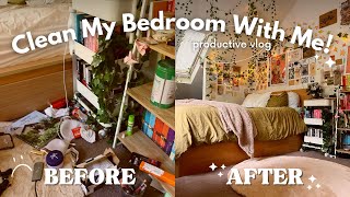 Clean My Bedroom With Me! | Room Cleaning Motivation!! Satisfying!!