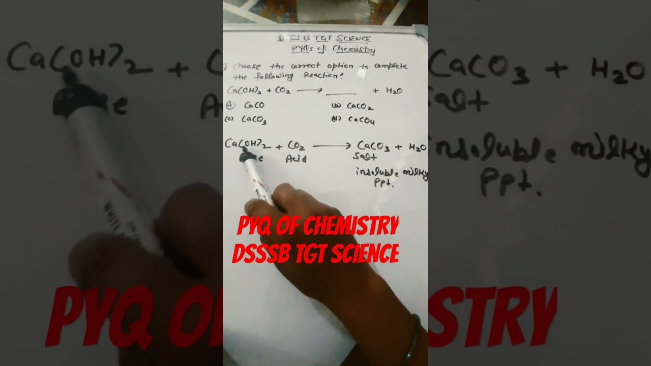 DSSSB TGT SCIENCE ||PYQs Of chemistry Previous Year 2021