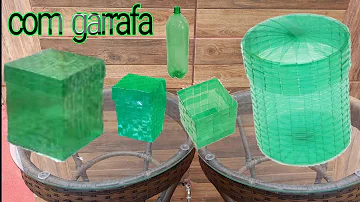 Como fazer caixa organizadora de garrafa pet?