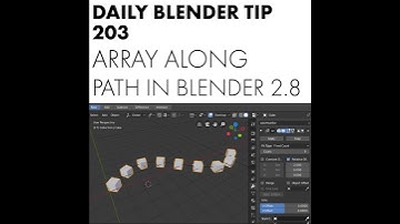 Daily Blender Tip 203 - Repeat object along curve or path with an Array in Blender 2.8