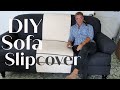 Sofa slipcover...how to cut and pin-fit a slipcover.