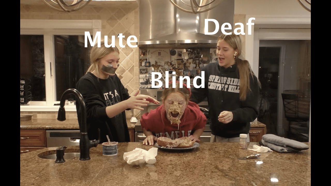 BLIND, DEAF, AND MUTE CHALLENGE *ALLERGIC REACTION*
