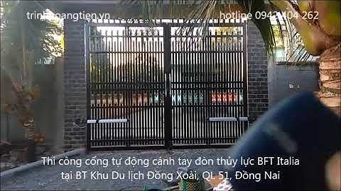 Cổng tự động cánh tay đòn thủy lực tại Đồng Nai