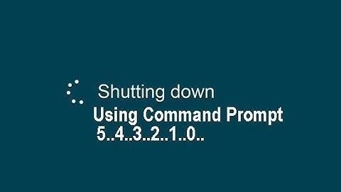 SET A SHUTDOWN OR RESTART TIMER USING COMMAND PROMPT