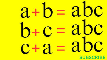 A Tricky Algebra Math Olympiad Problem? Find the Value of a, b, c?