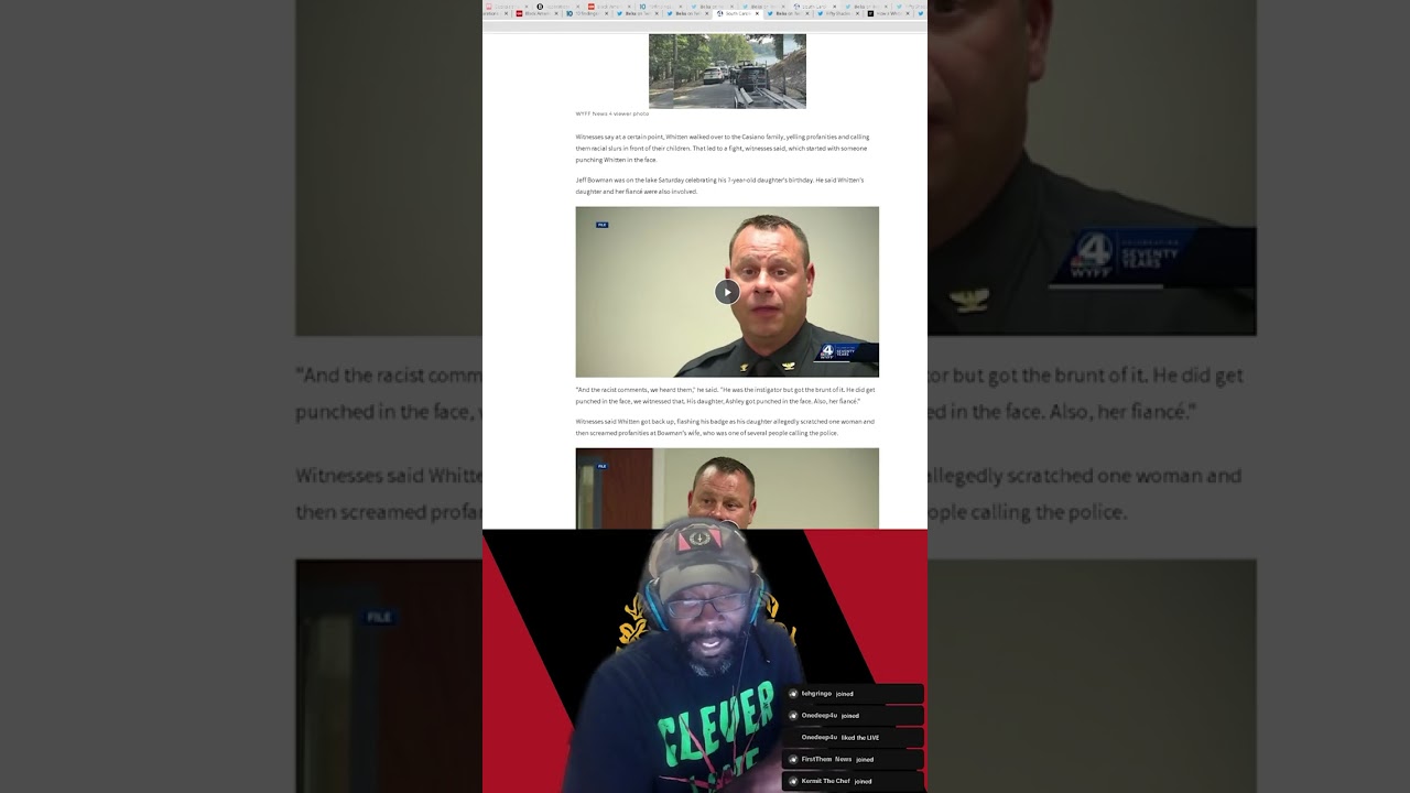 ⁣Racist Police Chief shouted slurs/threatened family because he lost a fight. #southcarolina