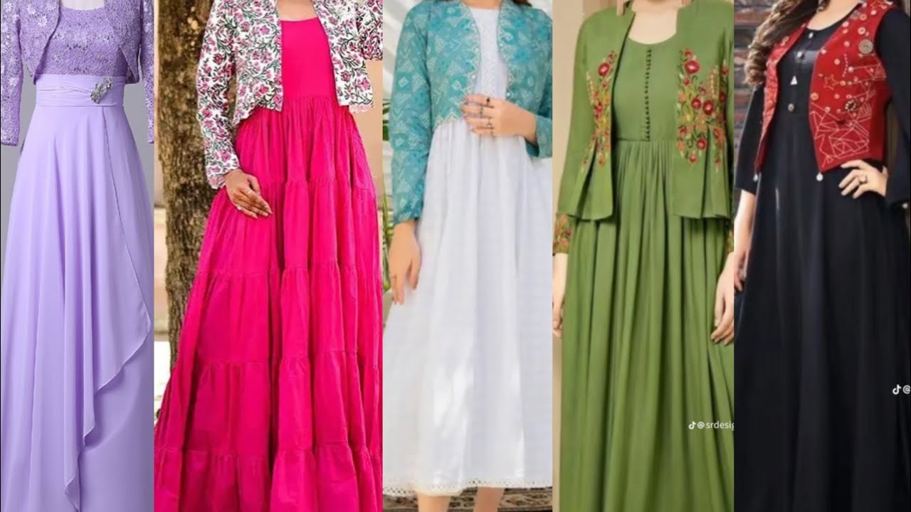 Beautiful Long Frock With Jackets Design/koti wali Frock/Kothi designs 2025