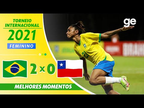 BRASIL 2 X 0 CHILE, MELHORES MOMENTOS, TORNEIO INTERNACIONAL DE FUTEBOL  FEMININO