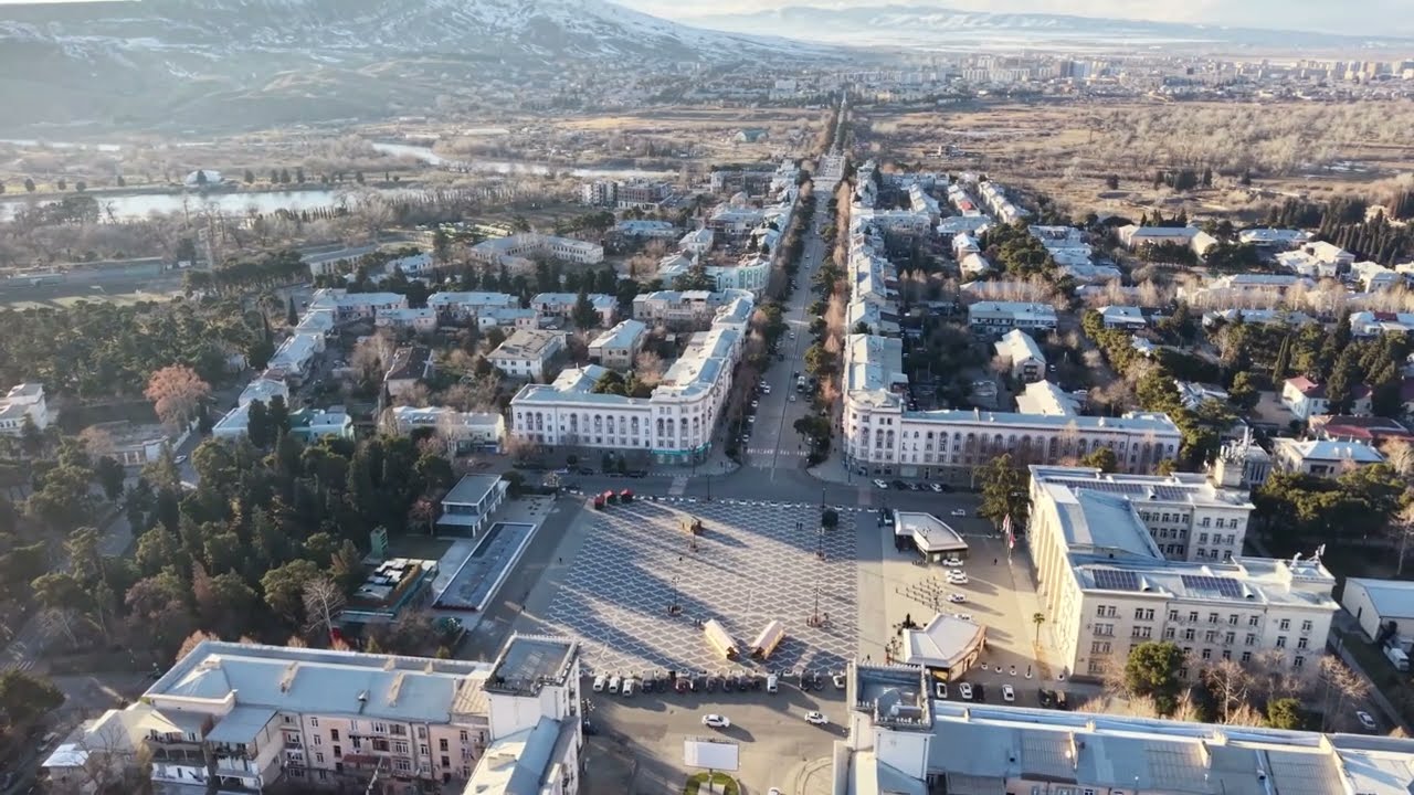 Best European city Georgia, Rustavi. view from drone .(საქართველო, დრონით დანახული რუსთავი)