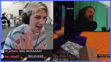 xQc reacts to Forsen spend 1min 30s building Nether Portal