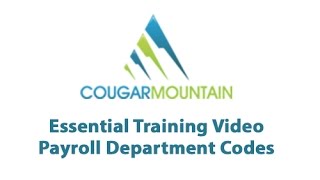 Payroll Department Codes