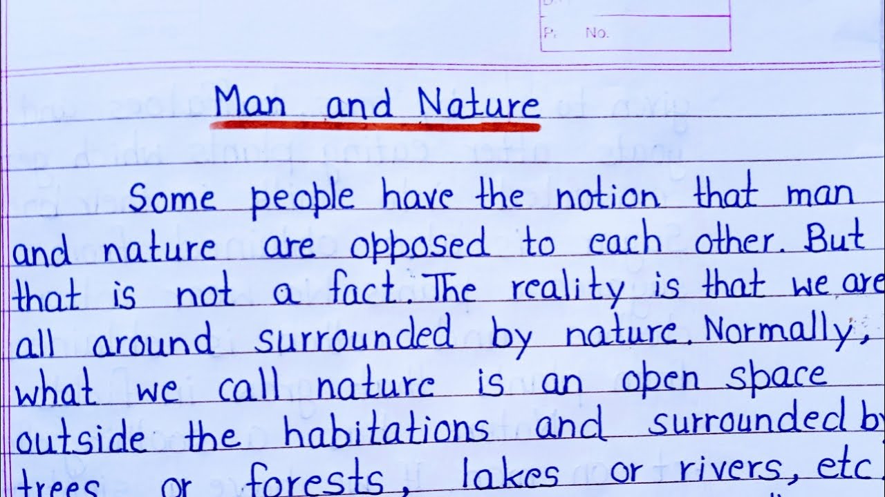 Frigøre Dårlig faktor Konkurrere Essay on Man and Nature in English || Paragraph on Man and Nature in  English || #extension.com - YouTube