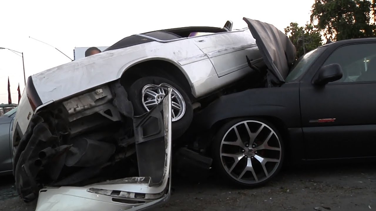 PART 2 OF 2 Multiple Vehicles Damaged Or Destroyed At Car vs