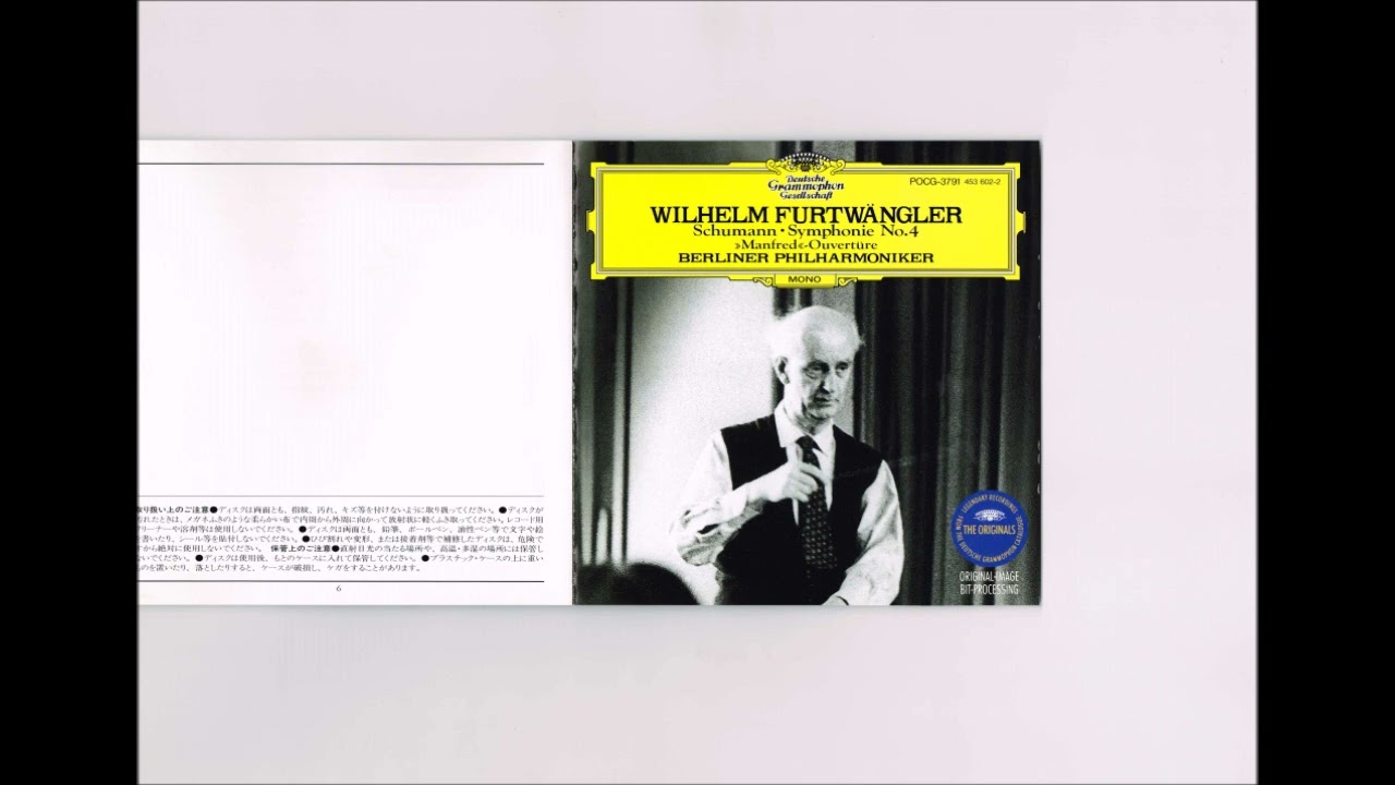 Schumann - Symphony No.4 Furtwangler Berliner - YouTube