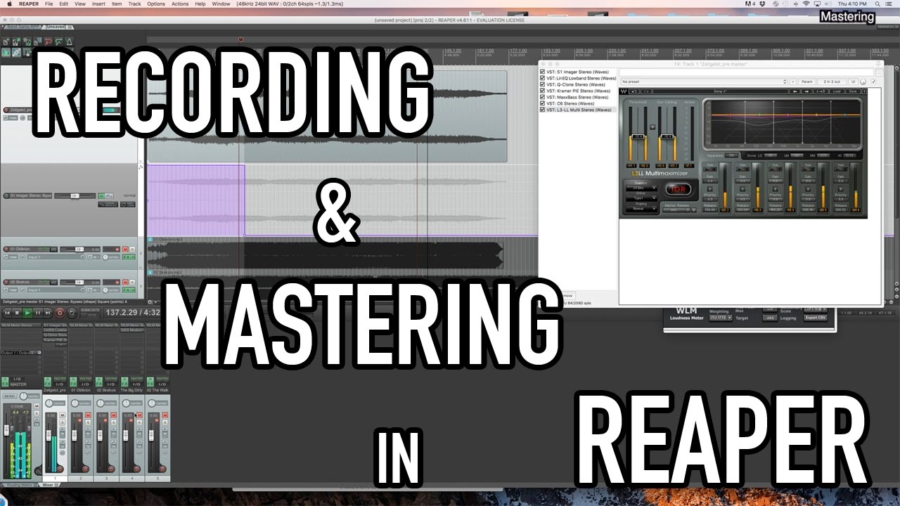 Recording and Mastering in Reaper w/ an AxeFX YouTube