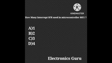 How many SFR of interrupt used in microcontroller 8051 ? #shorts #youtube #ece #electronic #mcqs