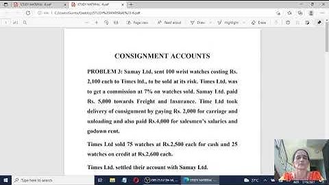 CONSIGNMENT ACCOUNTS - PROBLEM ON PREPARATION OF CONSIGNMENT A/C AND CONSIGNEE