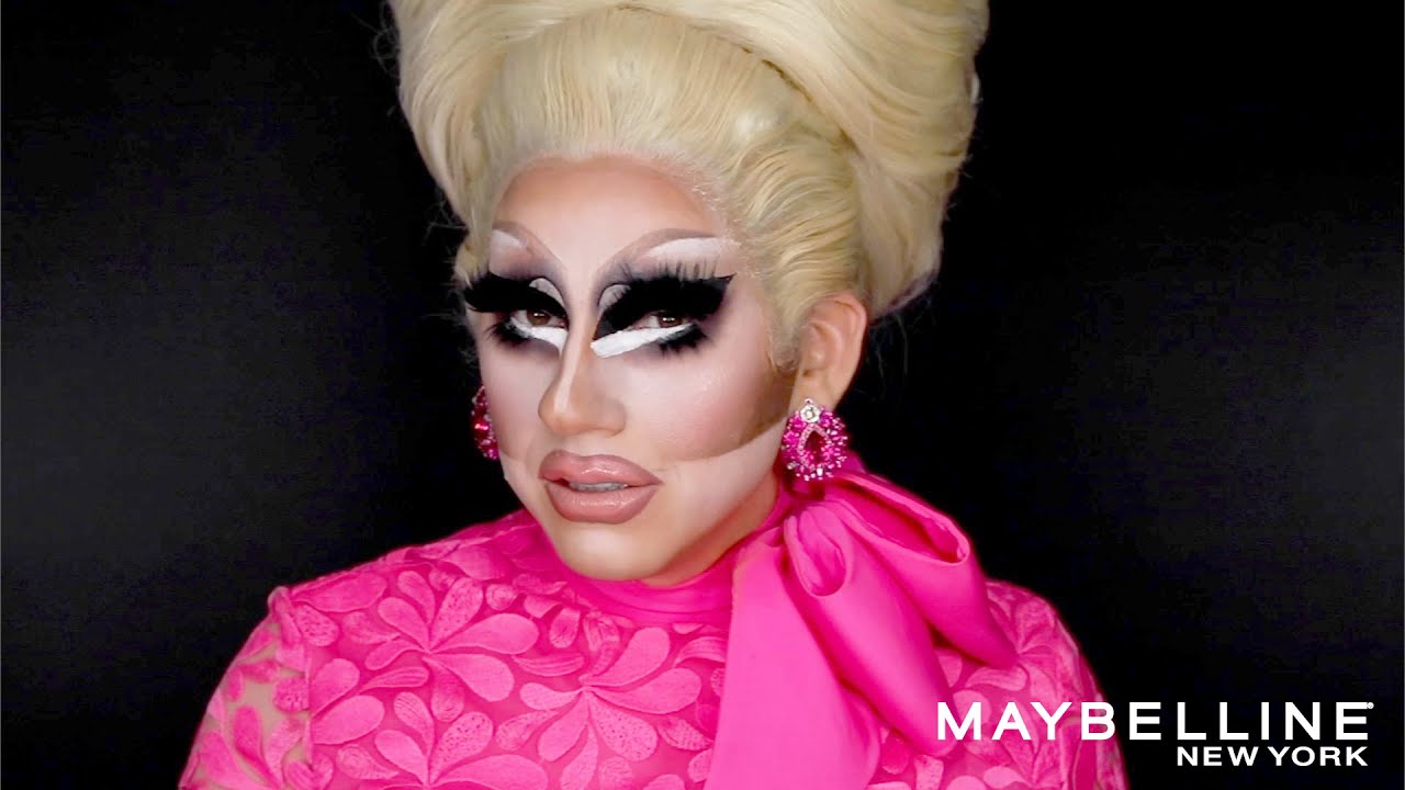 TRIXIE MATTEL DRAG MAKEUP TUTORIAL MAYBELLINE YORK - YouTube