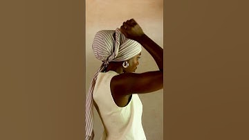 Large Back-Bun Headwrap Tutorial on Short Hair using WRAP BASE #headwraptutorial #headwrapstyles