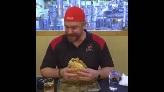 I'm taking on the huge Belly Buster 50/50 Double Cheeseburger Challenge at Hollow , Santel Food