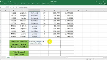 Perbedaan Fungsi Sumif dan Countif di Excel 2016