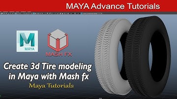 create 3d tire modeling in maya with mash fx