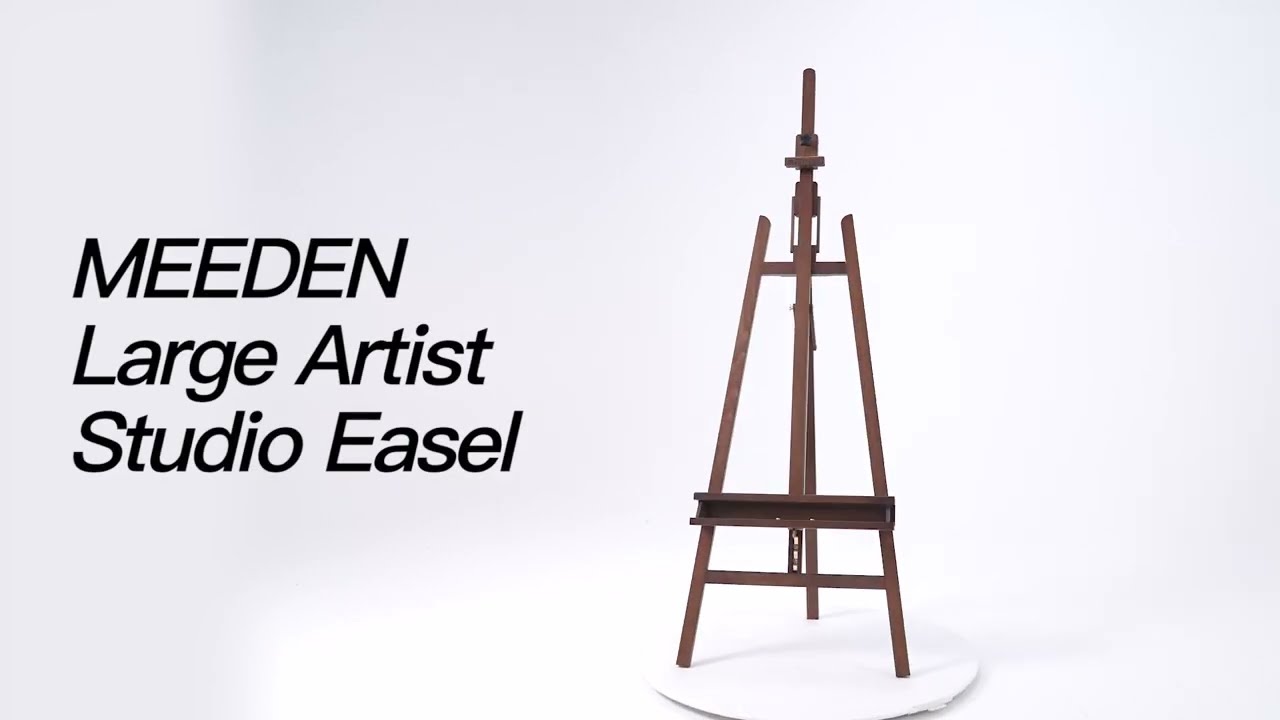 MEEDEN Large A-Frame Adjustable Artist Easel Stand-Walnut-W09B 