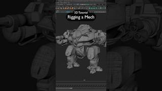 Rigging a Mech Tutorial #3d #cg #3dmodeling #tutorial #rigging #mech