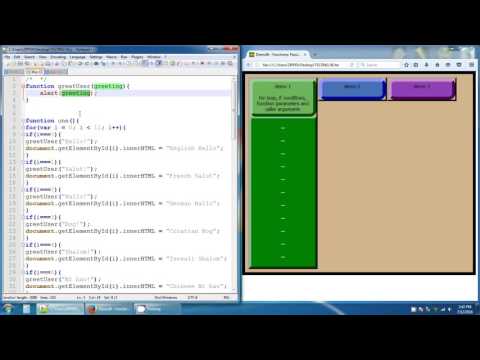 Function Parameters And Caller Arguments with a For-Loop