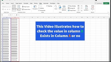 How to Check if data from one column exists in another in Excel