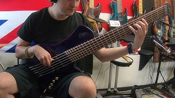 "Chyla Basses" custom handmade 6 string multiscale (fanned fret) bass guitar