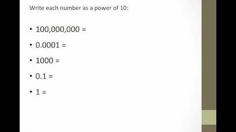Powers of Ten and Scientific Notation