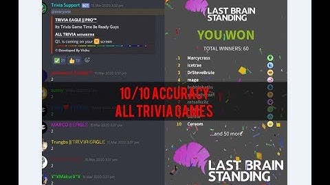 Last Brain standing text answers in discord server