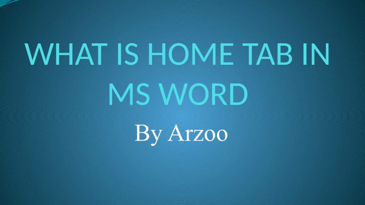 Learn Home Tab Of Ms Word In English And Hindi YouTube