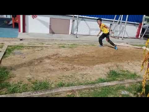 practice long jump at school (SK Jalan Bintang Miri)